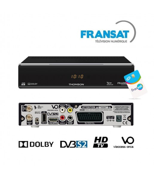 Récepteur Décodeur TNT HD satellite FRANSAT HD THOMSON THS 805 - Carte Fransat incluse