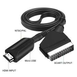 Adaptateur audio vidéo portable HDMI vers câble péritel