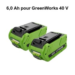 Batterie de remplacement au Lithium 40V 6,0 ah pour GreenWorks 6000mAh
