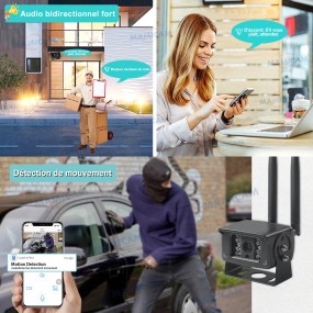Caméra de Surveillance Sécurité extérieure IP SIM 3G 4G HD 5MP 1080P Sans Fil