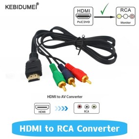 Câble convertisseur HDMI vers RCA AV 1m3ft HD TV