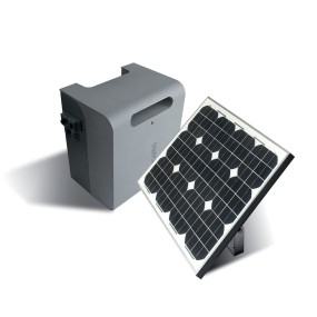 Kit solaire photovoltaïque pour alimentation 24V avec caisson batterie King Gates GOGREENKIT