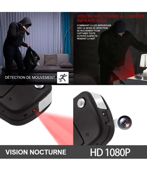 Clé de voiture avec caméra espion cachée HD 1080P vision de nuit -  Équipements et sécurité pour la maison - Achat & prix