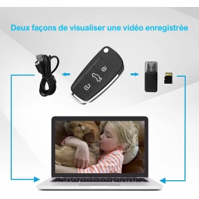 Mini Caméra Cachée Y3 Clé Voiture Full HD 1080P Détection de Mouvement