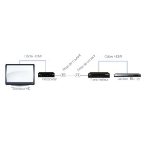 Transmetteur Audio Vidéo HD CPL 750890 Schéma