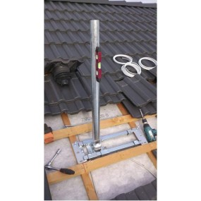 Support de chevrons de toit professionnel Fixation Antenne Parabole Acier 1m Mât 48mm