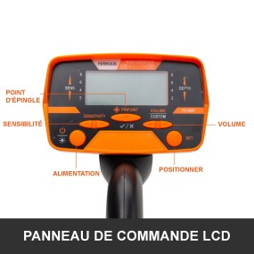 Détecteur de Métaux d'Or Écran LCD 7,5kHz Casque Pelle Imperméable TS156D