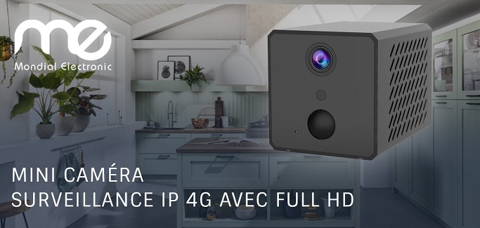 Mini Caméra Surveillance IP 4G avec Full HD