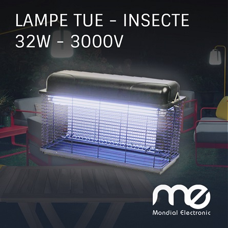 Lampe Tue Insecte Électrique 32W 3000V 100m²